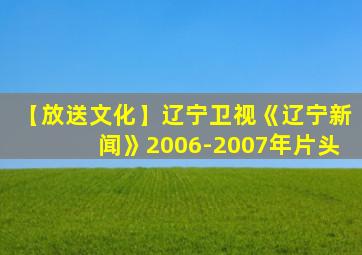 【放送文化】辽宁卫视《辽宁新闻》2006-2007年片头