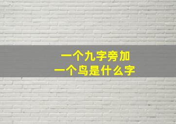 一个九字旁加一个鸟是什么字