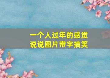 一个人过年的感觉说说图片带字搞笑