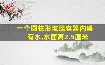 一个圆柱形玻璃容器内盛有水,水面高2.5厘米