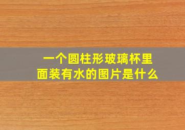 一个圆柱形玻璃杯里面装有水的图片是什么