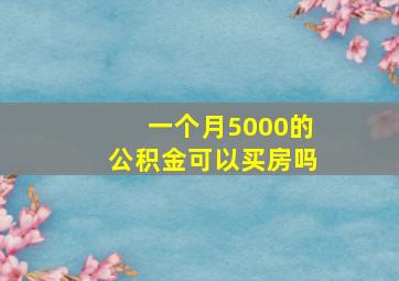 一个月5000的公积金可以买房吗