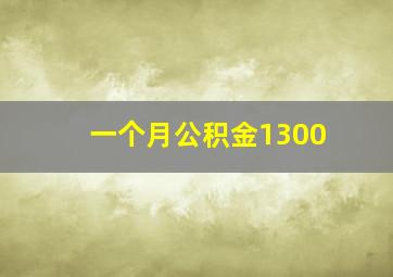 一个月公积金1300