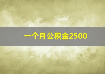 一个月公积金2500