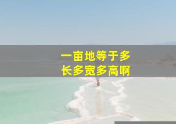 一亩地等于多长多宽多高啊