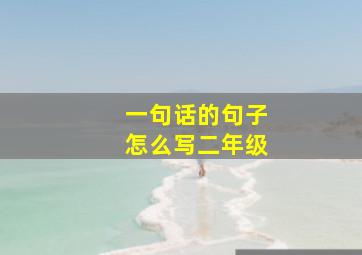 一句话的句子怎么写二年级