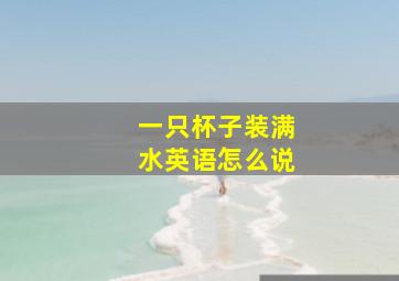 一只杯子装满水英语怎么说