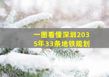 一图看懂深圳2035年33条地铁规划