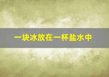 一块冰放在一杯盐水中