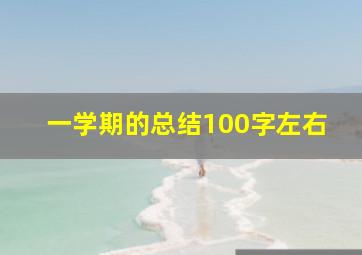 一学期的总结100字左右