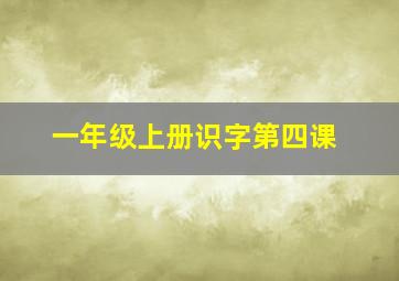 一年级上册识字第四课