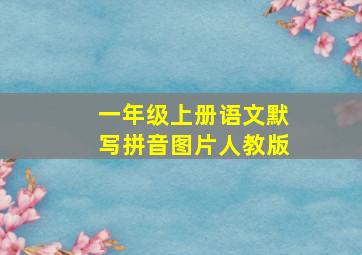 一年级上册语文默写拼音图片人教版