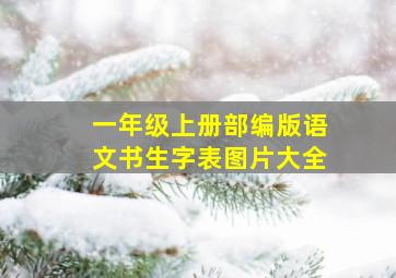 一年级上册部编版语文书生字表图片大全