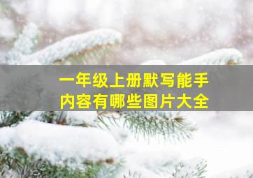 一年级上册默写能手内容有哪些图片大全