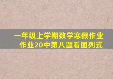 一年级上学期数学寒假作业作业20中第八题看图列式