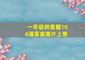 一年级拼音题100道答案图片上册