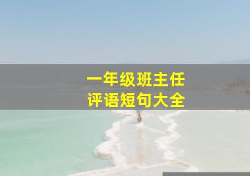 一年级班主任评语短句大全