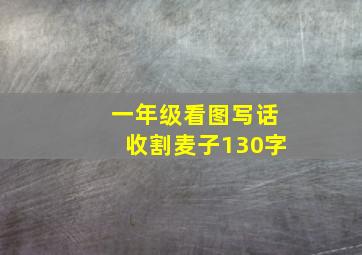 一年级看图写话收割麦子130字