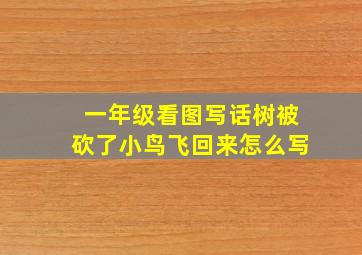 一年级看图写话树被砍了小鸟飞回来怎么写