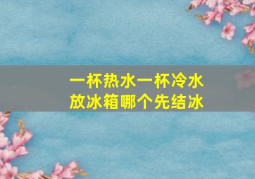 一杯热水一杯冷水放冰箱哪个先结冰