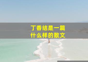 丁香结是一篇什么样的散文