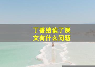 丁香结读了课文有什么问题