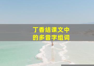 丁香结课文中的多音字组词