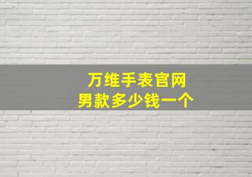 万维手表官网男款多少钱一个