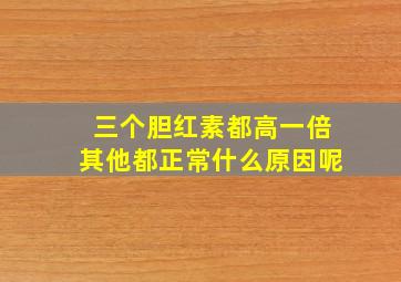 三个胆红素都高一倍其他都正常什么原因呢