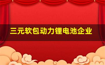 三元软包动力锂电池企业