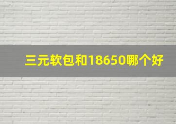 三元软包和18650哪个好