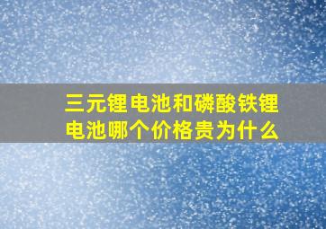 三元锂电池和磷酸铁锂电池哪个价格贵为什么