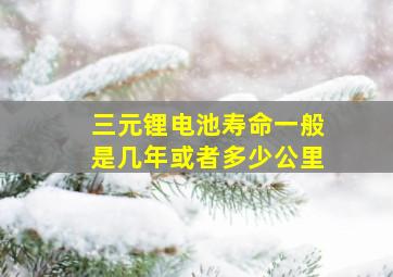 三元锂电池寿命一般是几年或者多少公里