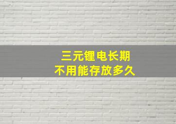 三元锂电长期不用能存放多久