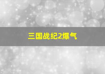 三国战纪2爆气