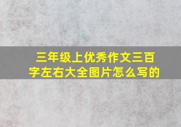 三年级上优秀作文三百字左右大全图片怎么写的