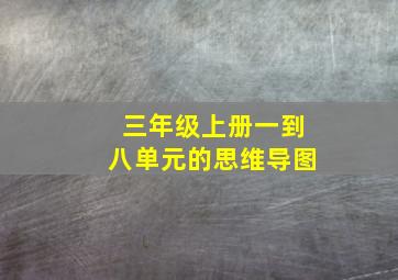 三年级上册一到八单元的思维导图