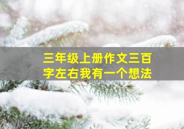 三年级上册作文三百字左右我有一个想法