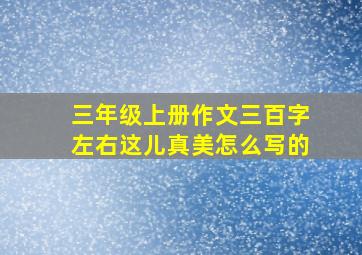 三年级上册作文三百字左右这儿真美怎么写的