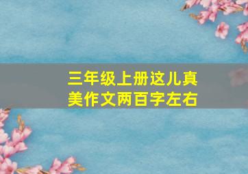 三年级上册这儿真美作文两百字左右