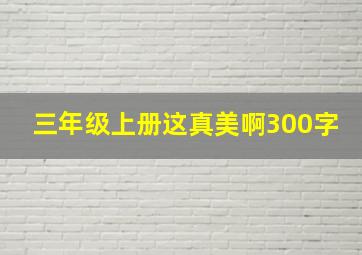 三年级上册这真美啊300字