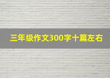 三年级作文300字十篇左右