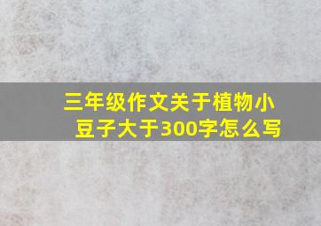 三年级作文关于植物小豆子大于300字怎么写