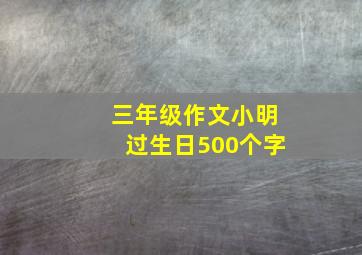 三年级作文小明过生日500个字