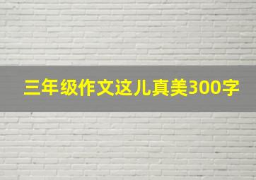 三年级作文这儿真美300字