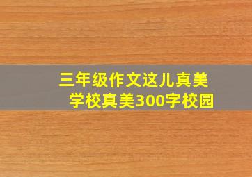 三年级作文这儿真美学校真美300字校园