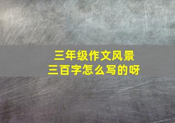 三年级作文风景三百字怎么写的呀