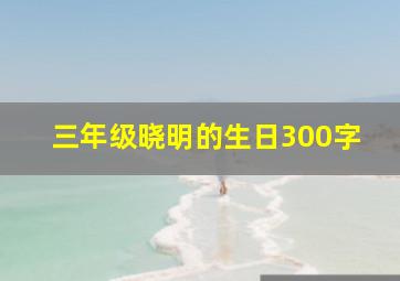 三年级晓明的生日300字