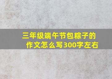 三年级端午节包粽子的作文怎么写300字左右