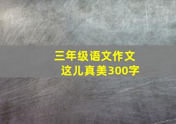 三年级语文作文这儿真美300字